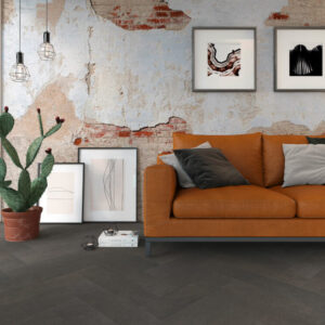 Visgraat 1920 interieur. pvcfloor borne